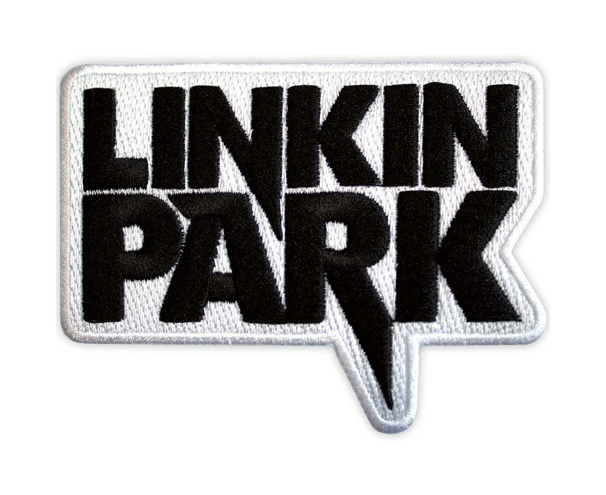 Linkin Park Woven Logo Iron On Patch (Black/White) - RO11827