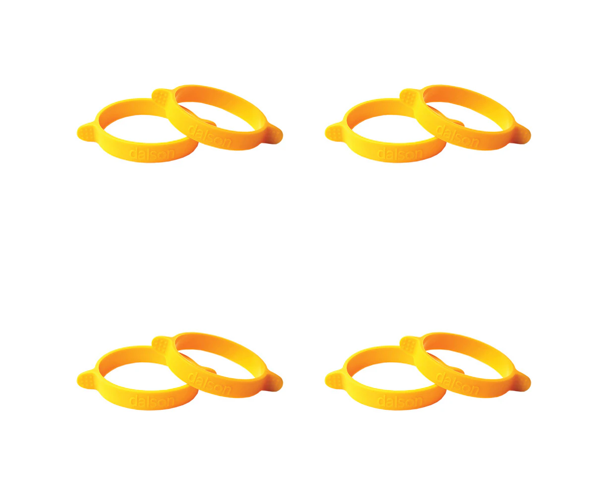 4x 2pc Appetito Pansafe Silicone Egg Rings Home Kitchen Cooking/Baking Yellow