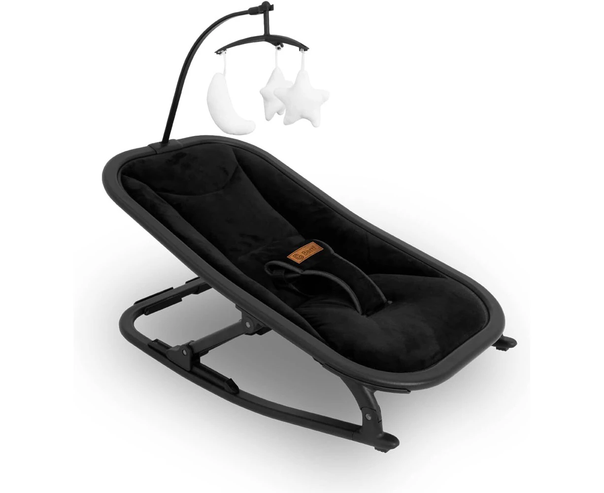 Betti Baby/Infant Deluxe Fabric Yia Yia Portable Folding Bouncer/Rocker Black