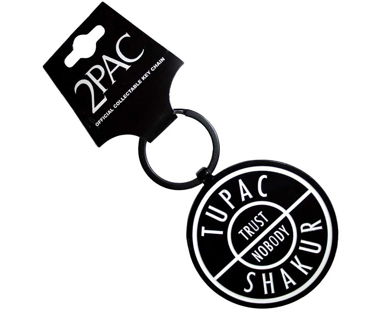 Tupac Shakur Trust Nobody Keyring (Black/White) - RO11755