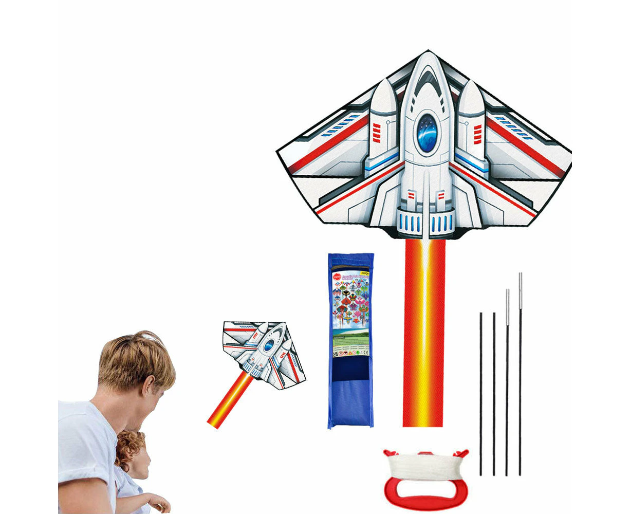 Large Kite with Tail Easy to Assemble Beach Kite for Family Activities Outdoor Games Style 2