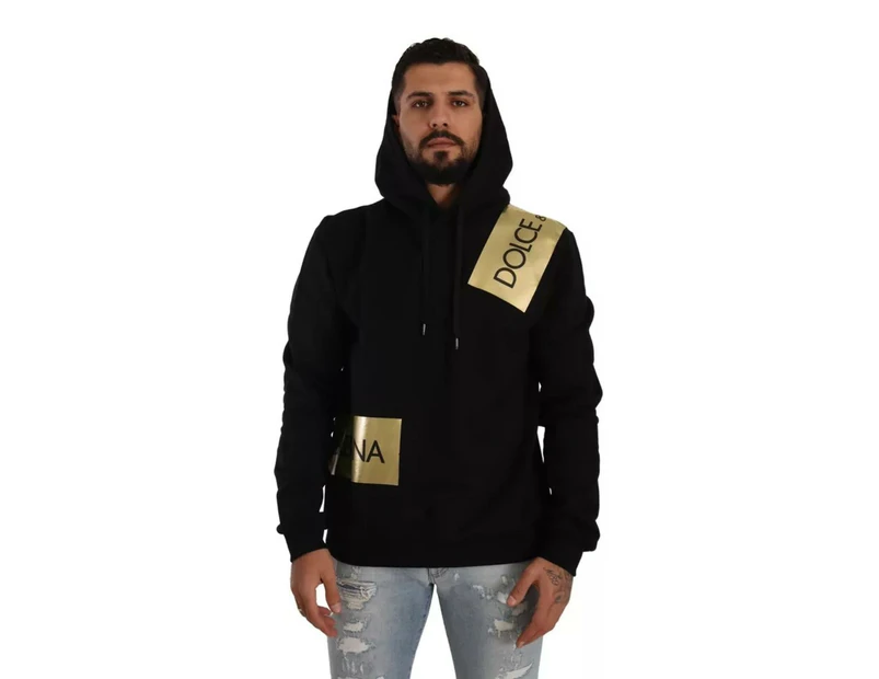 Gold and  Hooded Cotton Pullover Sweater