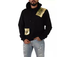 Gold and  Hooded Cotton Pullover Sweater