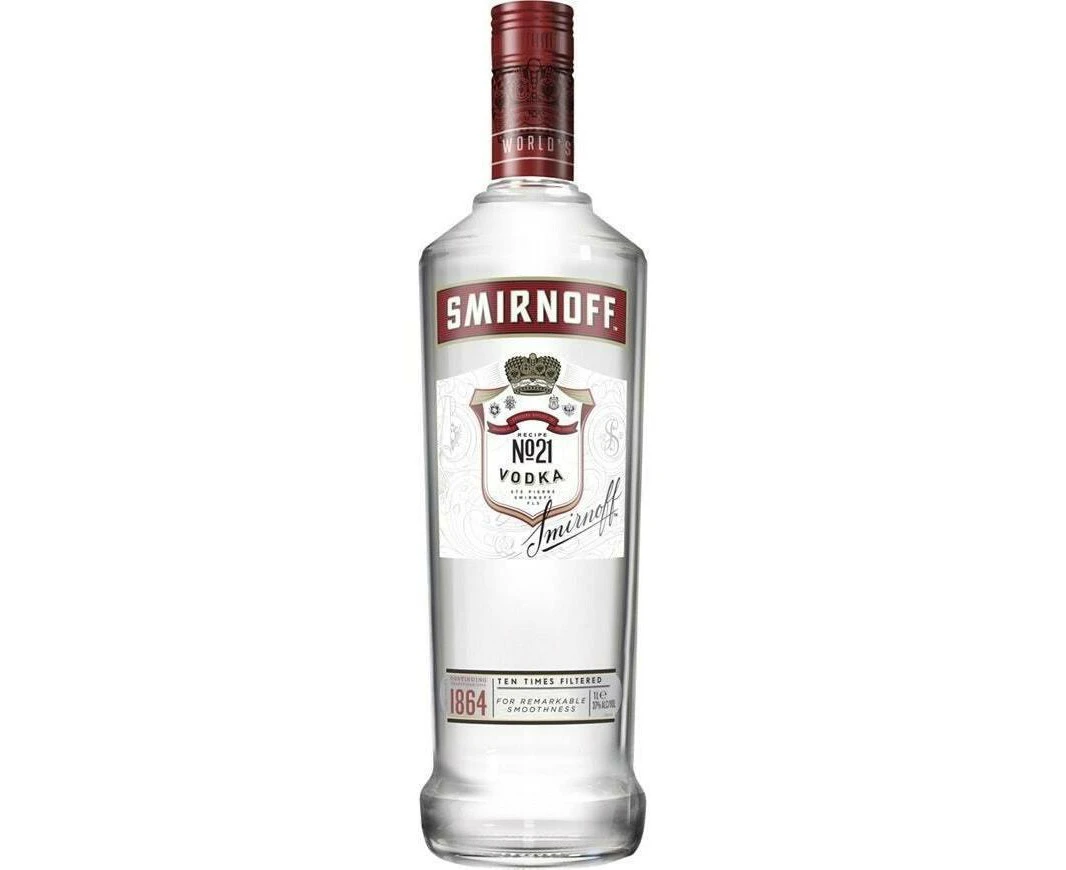 Smirnoff Red Vodka 1L Bottle - 1 litre