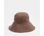 Target Linen Blend Wide Brim Bucket Hat