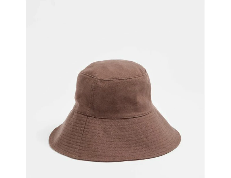 Target Linen Blend Wide Brim Bucket Hat