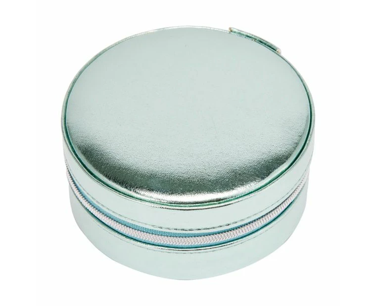 Green Round Zip Jewellery Box - Anko