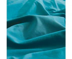 CleverPolly Vintage Washed Microfibre Quilt Cover Set - Teal