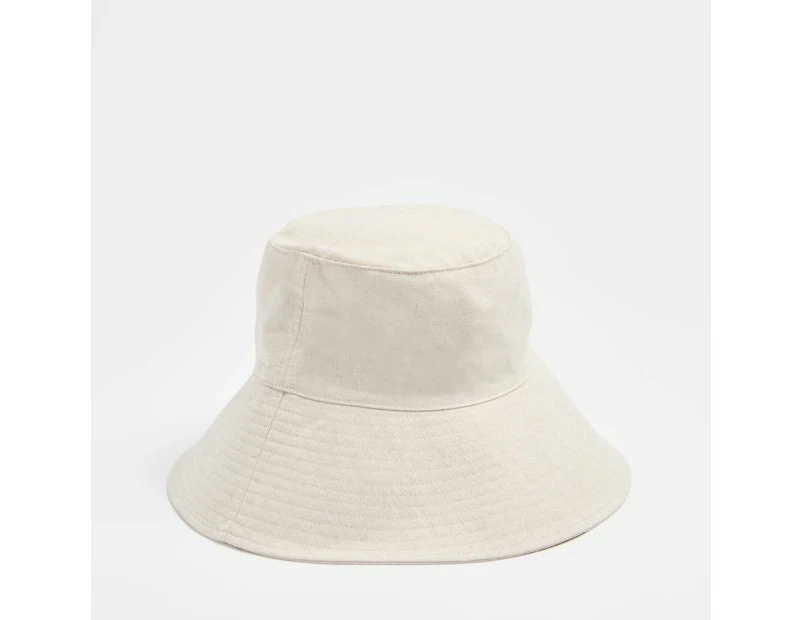 Target Linen Blend Wide Brim Bucket Hat