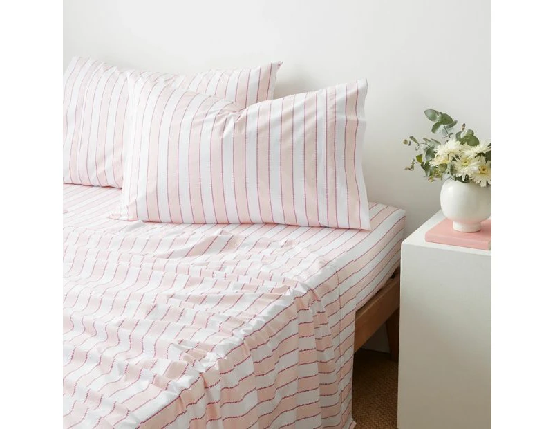 Target Arden Stripe Australian Cotton Stonewash Sheet Set