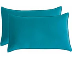 CleverPolly Vintage Washed Microfibre Quilt Cover Set - Teal