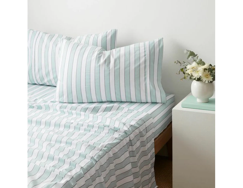 Target Arden Stripe Australian Cotton Stonewash Sheet Set