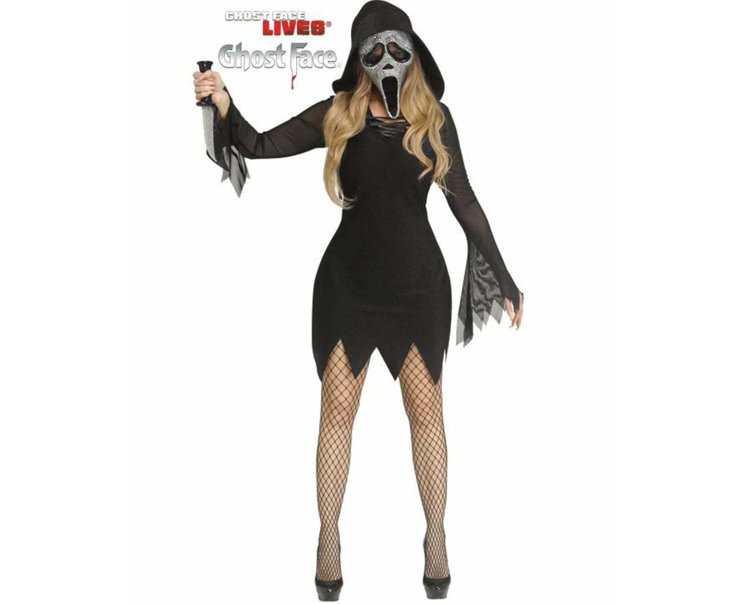 Licensed Bling Ghostface Womens Costume