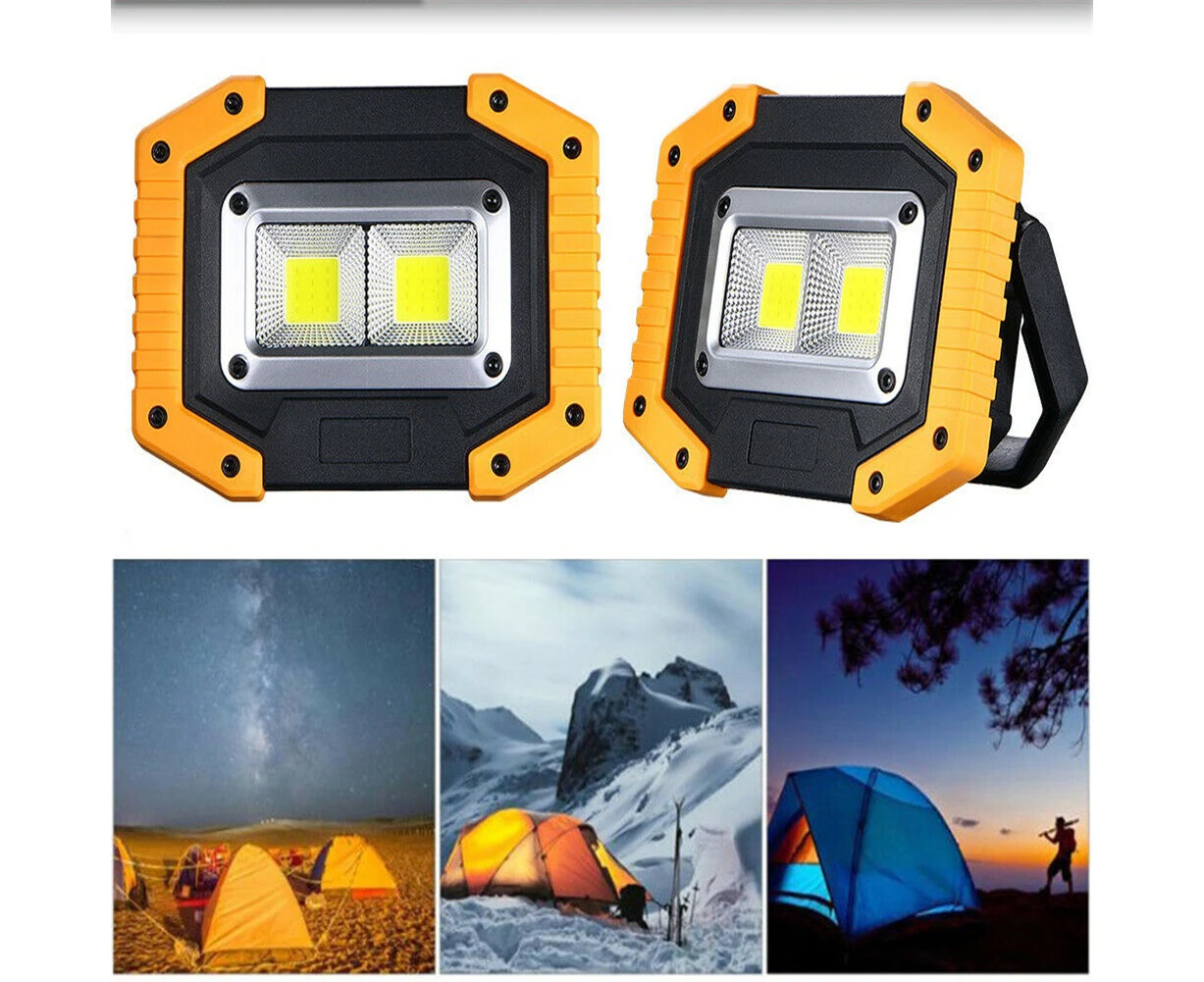 30w Led Floodlight Portable Waterproof Super Bright Usb Rechargeable Cob