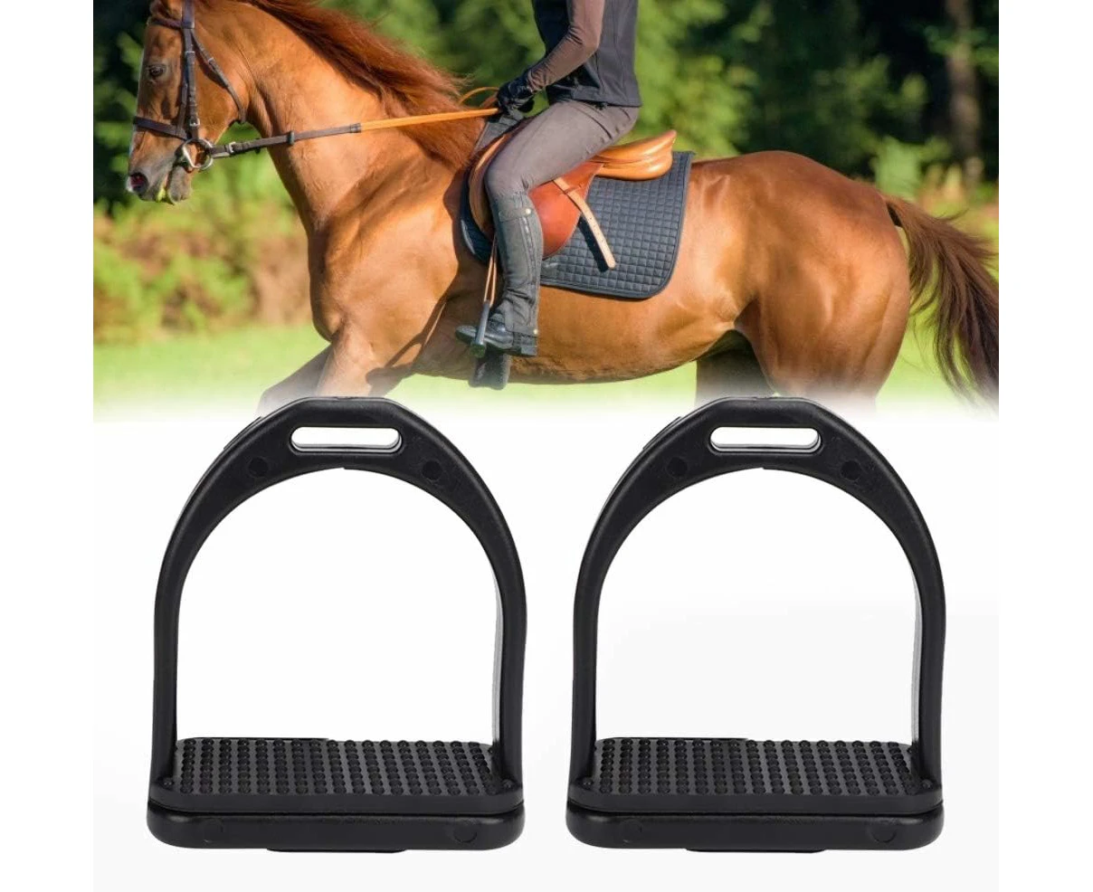 2Pcs Stirrups For Saddle Safety Stirrups With Non-Slip Rubber Pad For Equestrian Sports, S