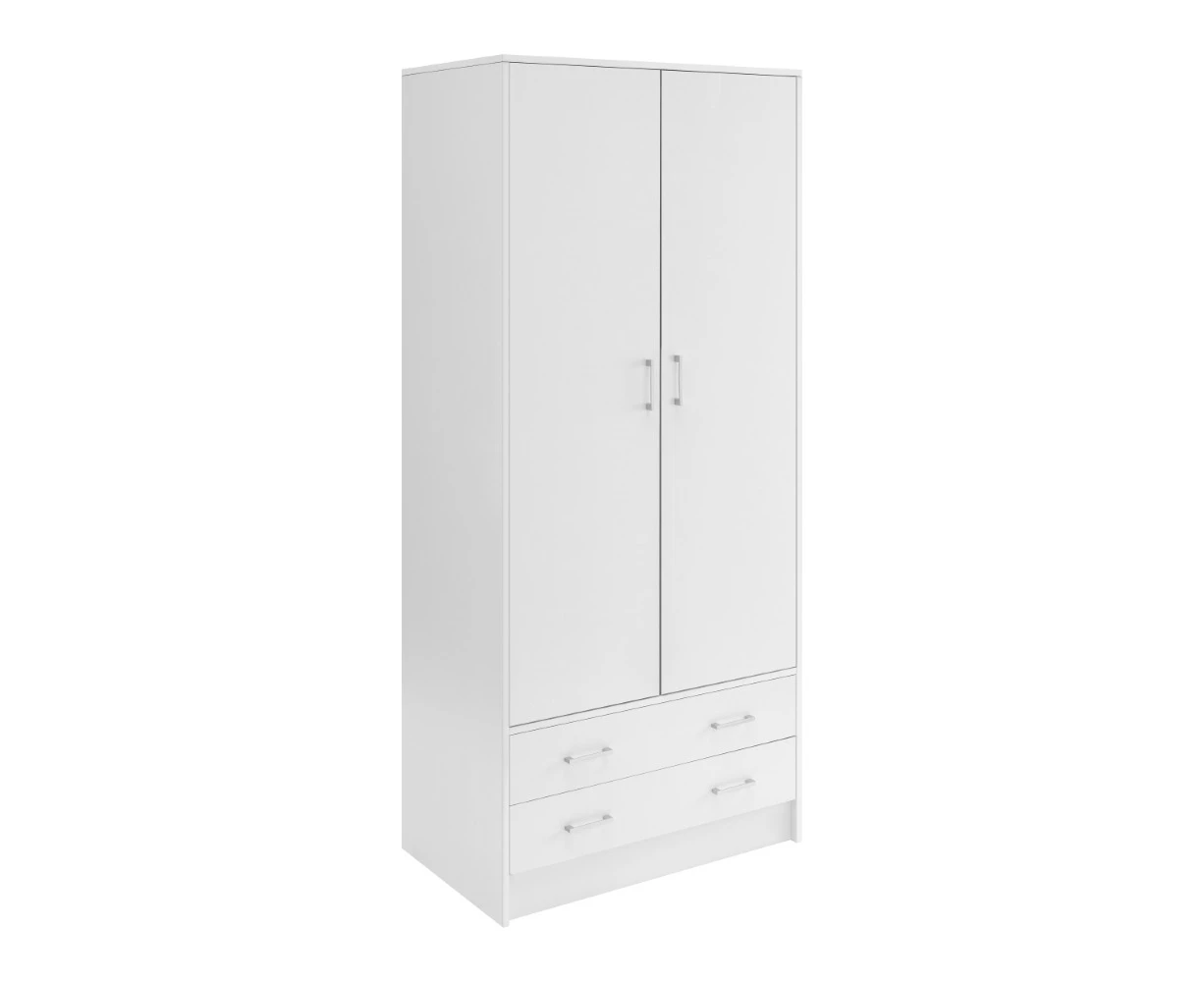 Griffin Wardrobe 2 Doors 2 Drawers White