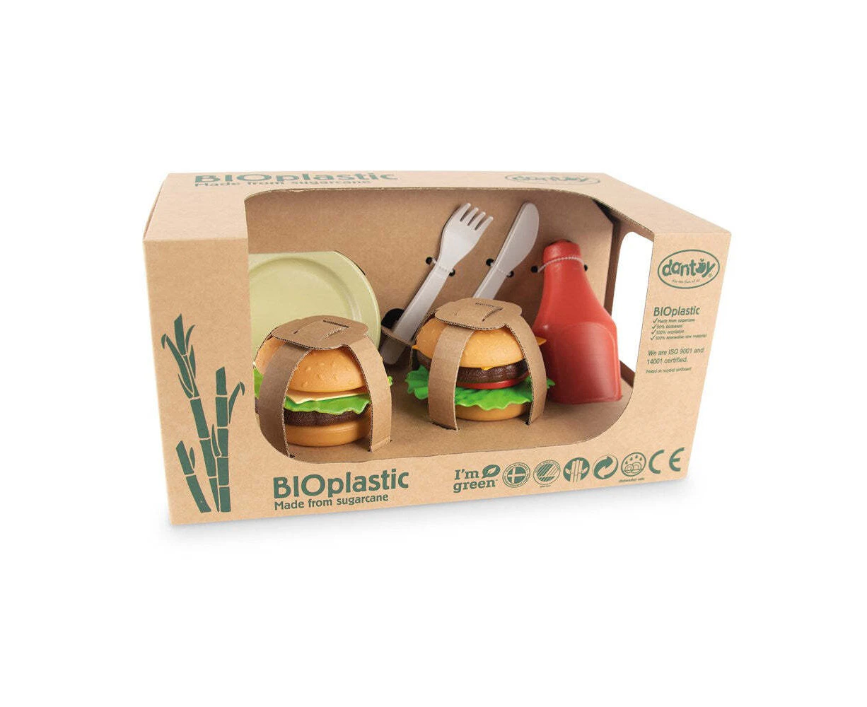 Dantoy BIOplastic Burger Kitchen Pretend Role Play Kids/Children Toy Set 2y+