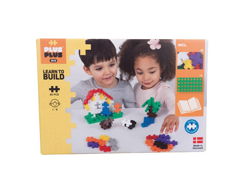 60pc Plus Plus Big Learn to Build Kids/Children 3D Puzzle Building Toy 12m+