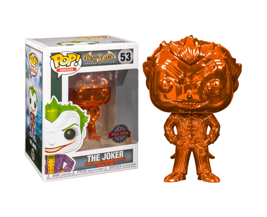 POP! Vinyl Batman Arkham Asylum - The Joker #53 Orange Chrome