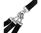 Durable Nylon Adjustable Detachable Three Head Pet Leash Traction Rope for 2 or 3 Dogs(Black)