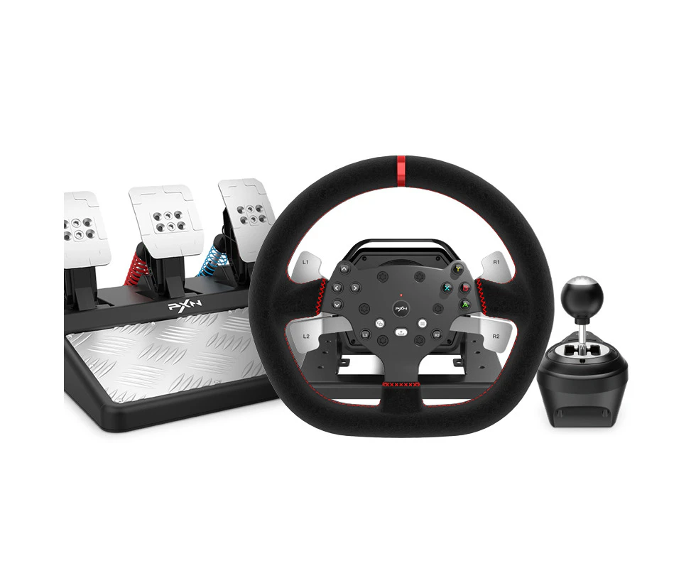 PXN V10 3-in-1 Detachable Force Feedback Racing Wheel with 900 Degree Switch Button, Dual Paddle Shifters for PS5, PS4, Xbox Series & PC Gaming