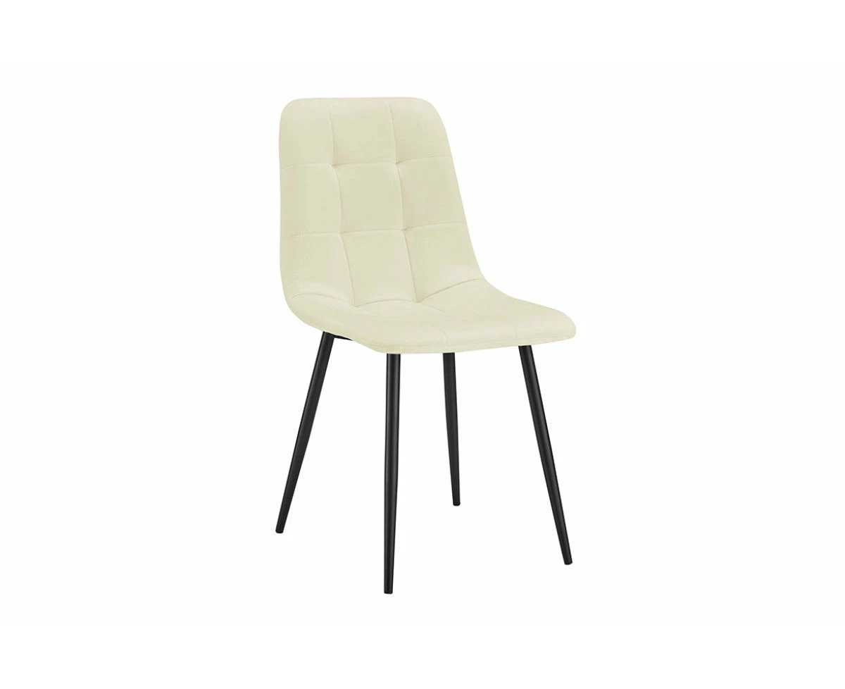 Shangri-La Set of 4 Dover Dining Chairs - Cream Velvet