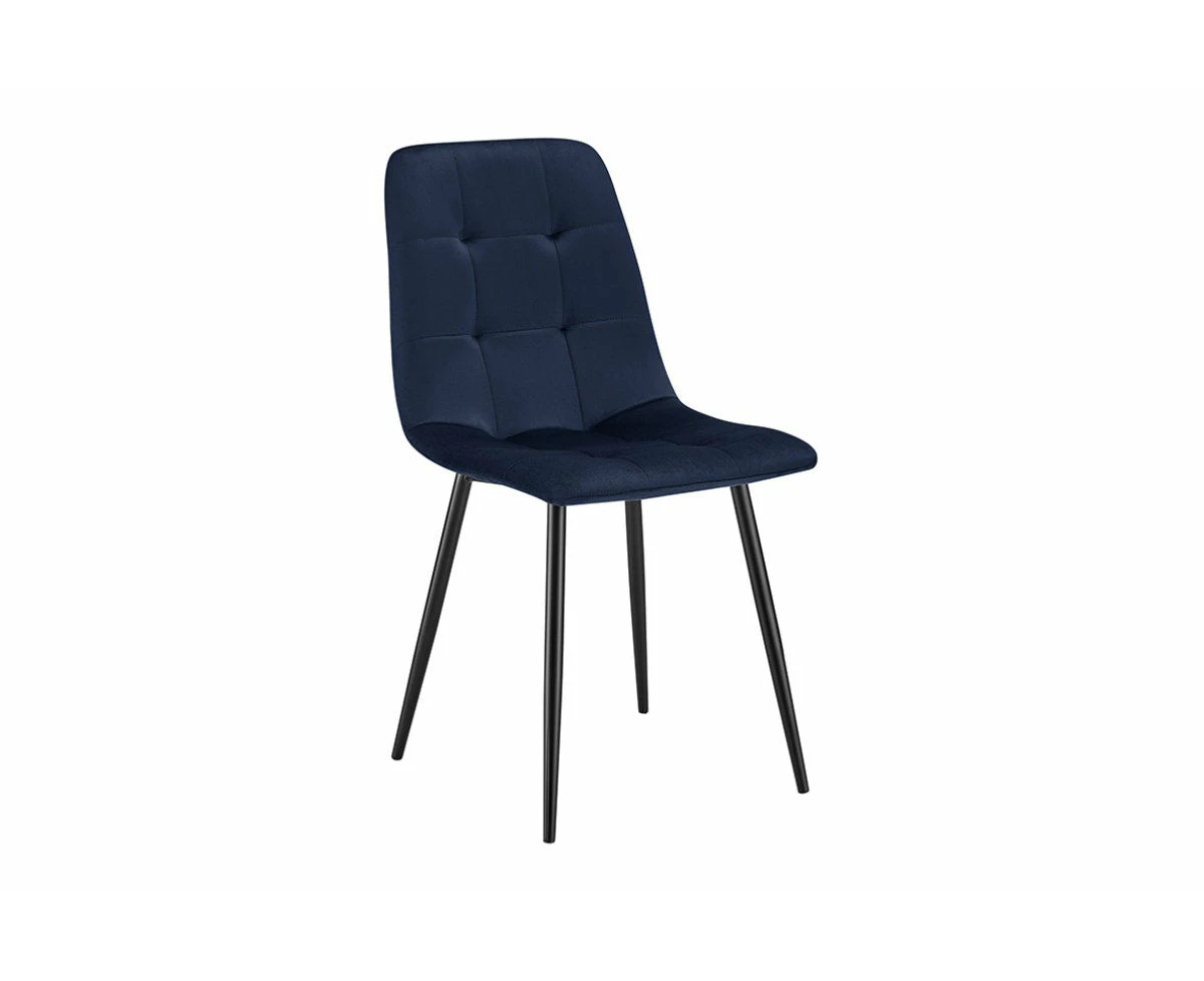 Shangri-La Set of 4 Dover Dining Chairs - Navy Velvet