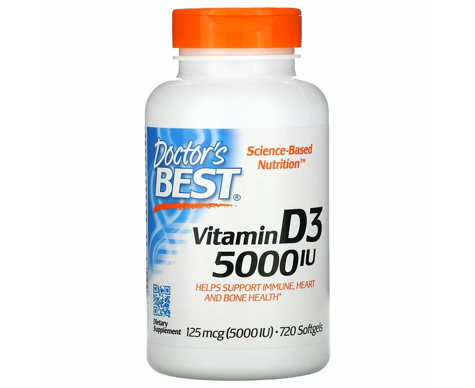 Doctor's Best, Vitamin D3, 125 mcg (5,000 IU)