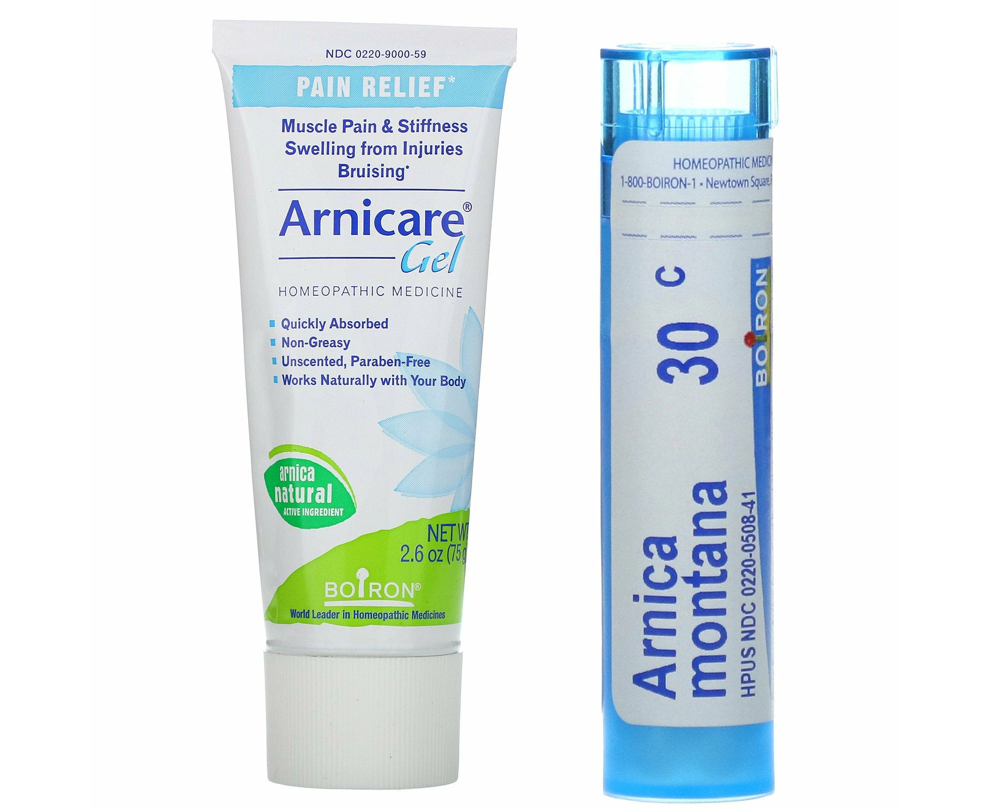 Boiron, Topical & Oral Pellets Value Pack, Arnica Pain Relief, 2.6 oz (75 g) Tube + 80 Pellets