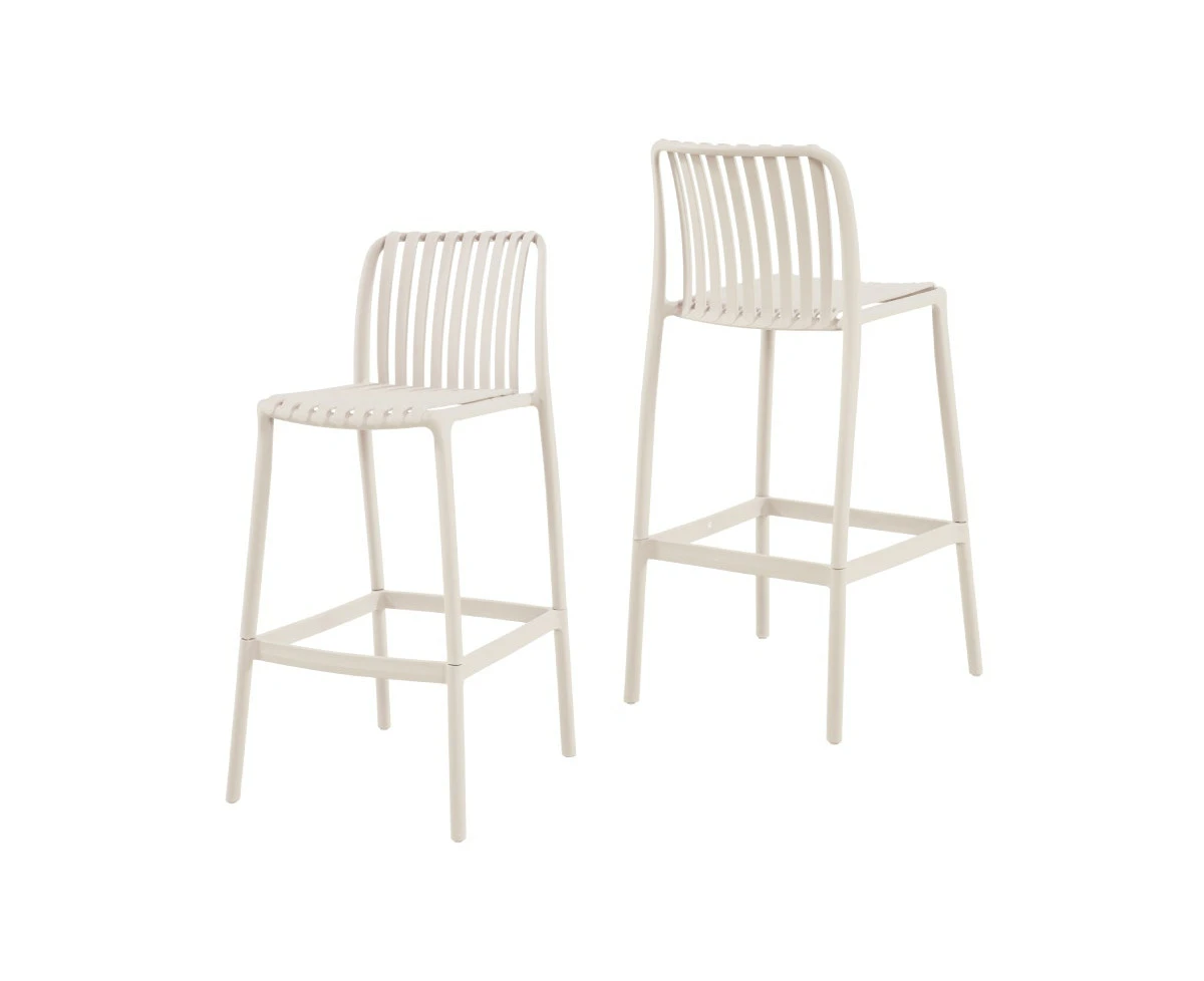 Shangri-La Set of 2 San Lucas - Off White - Bar Stool