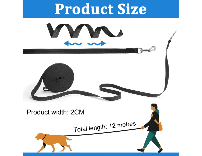 Pet Leash 2cm*12m-Black