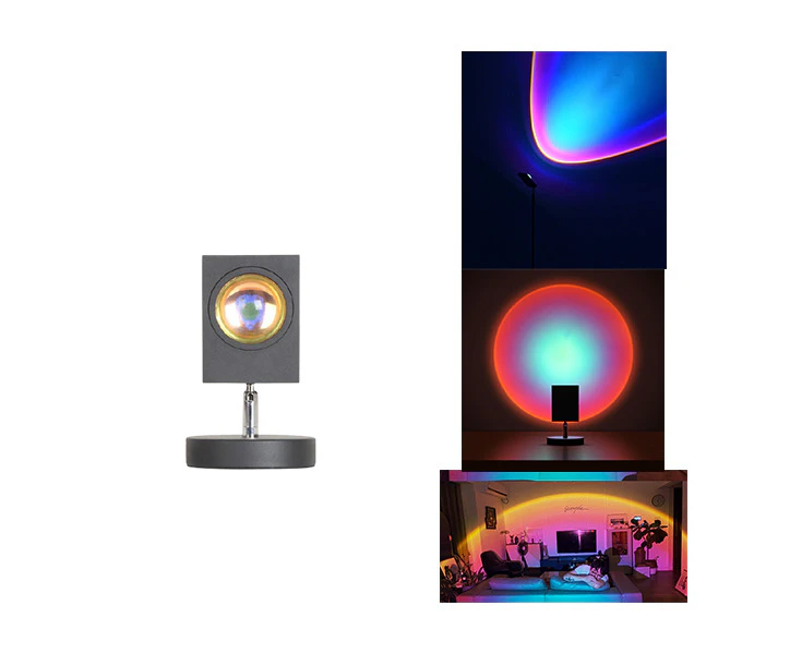 Rainbow Ocean Blue Projection Led Lamp 20cm (Square Head)