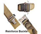 Adjustable Dog Collar Comfortable Breathable Pet Dog Collar with Metal Buckle And D Ring for Training Medium Large Dogs Khaki,M