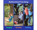 Outdoor Kids Swing Set Toys 5in1 Playset Basketball Hoop Football Goal Gate Climb Tree Saucer Child Backyard Playground Activity Centre Equipment