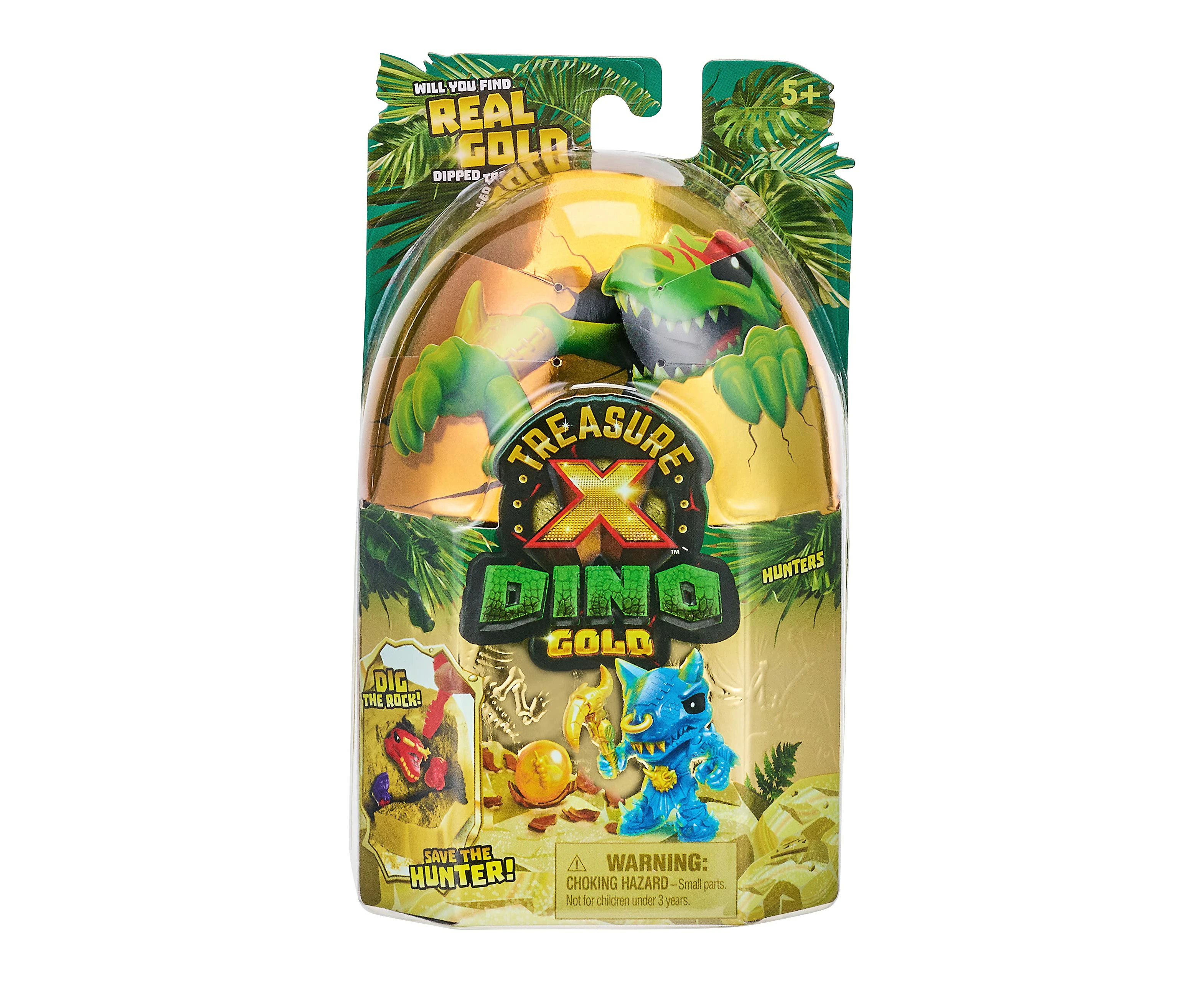 Treasure X Dino Gold - Dino Hunters - Unbox, Excavate, Discover! Will You Find Real Gold Dipped Treasure Inside?