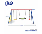 Outdoor Kids Swing Set Toys 5in1 Playset Basketball Hoop Football Goal Gate Climb Tree Saucer Child Backyard Playground Activity Centre Equipment