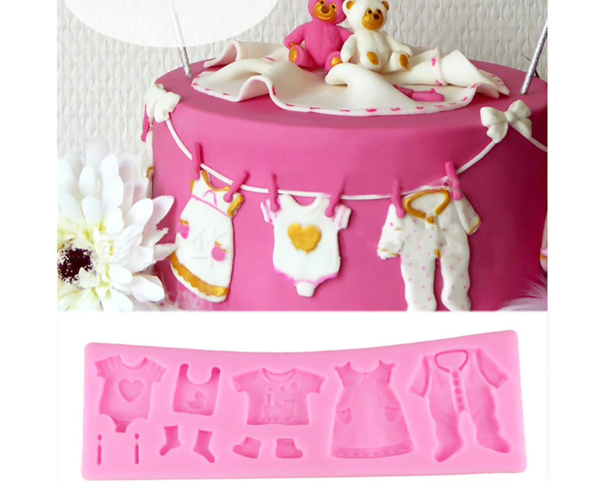 UAFPA 3D Silicone Fondant Mould Baby Shower Soap Cake Decorating Chocolate Baking Mold Tool