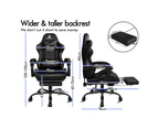 ALFORDSON Gaming Chair Office Massage Computer PU Leather Black