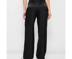 Satin Elastic Waist Pants - Lily Loves