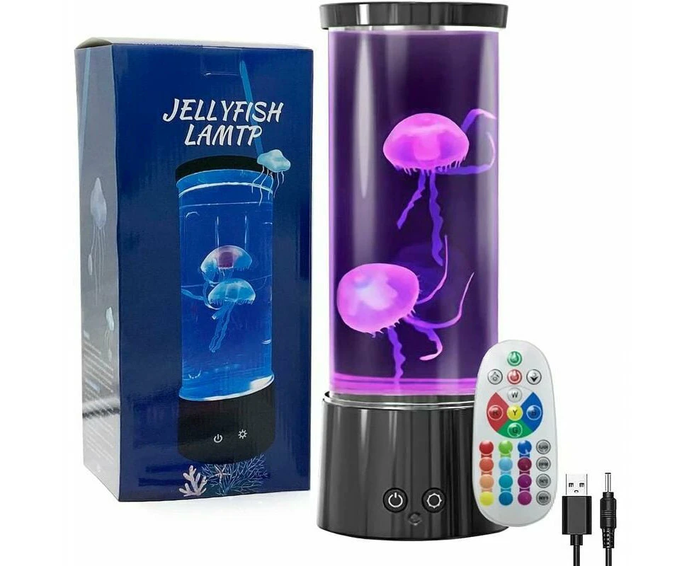 Jellyfish Lava Lamp,16 Colors Aquarium Night Light with Remote Control,Relaxing Decoration,Perfect Gift for Any Occasion