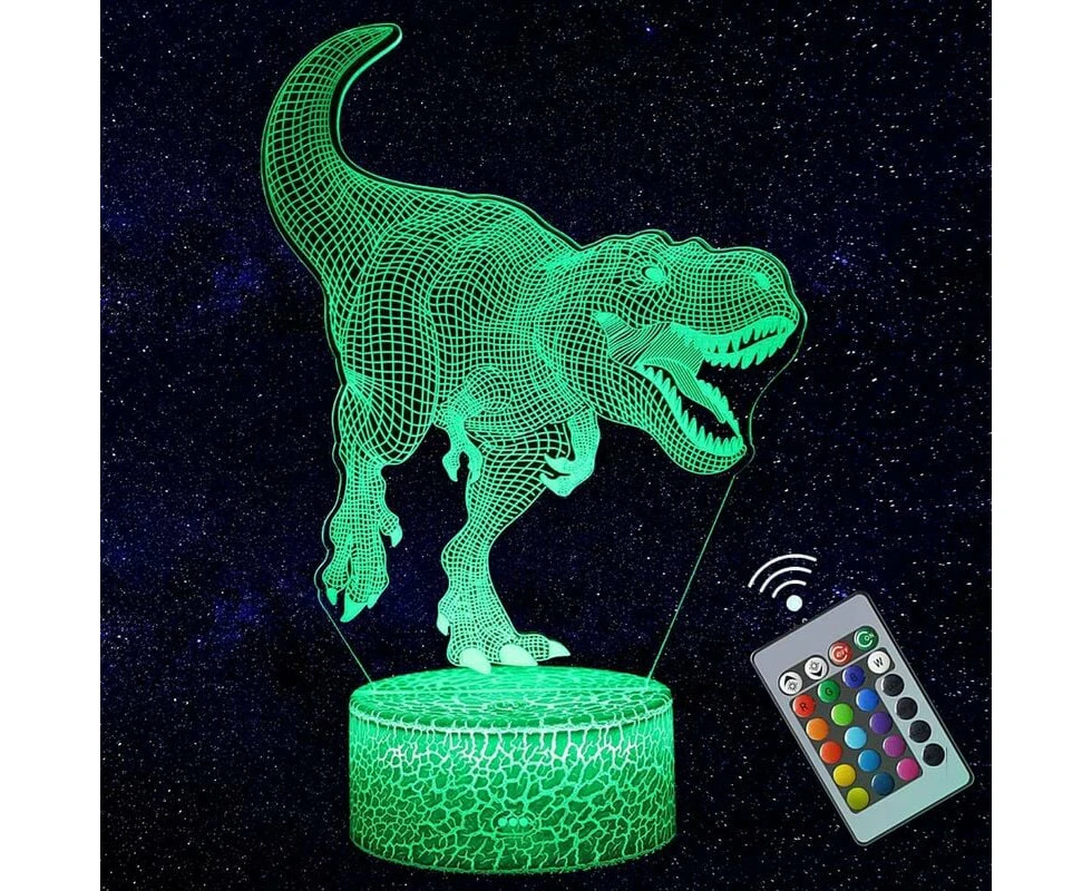 3D Dinosaur T Rex Night Light for Kids,Remote Control with 16 Colors,Perfect Christmas and Birthday Gift for Boys