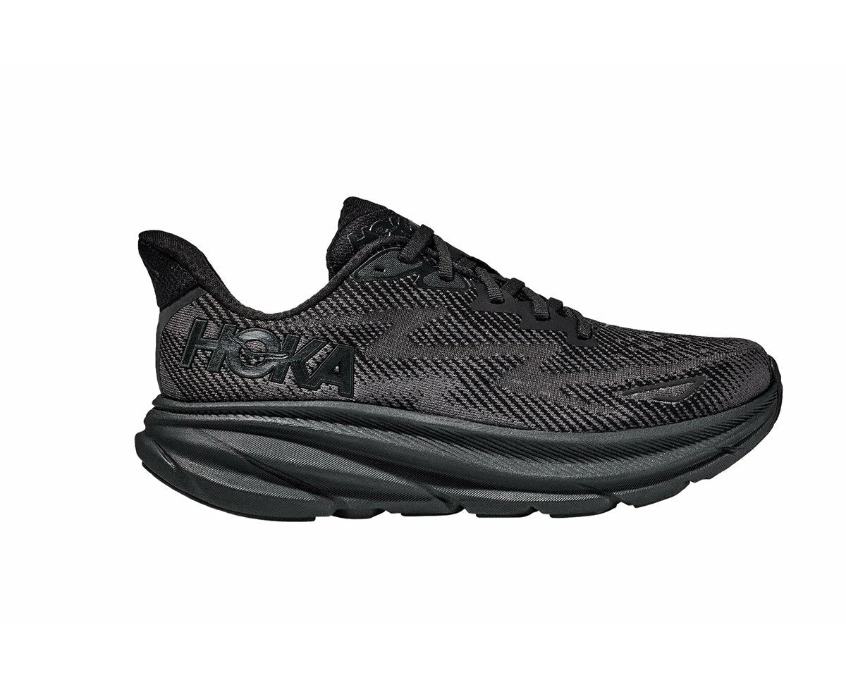 Hoka Women's Clifton 9 Running Shoes - Black/Black