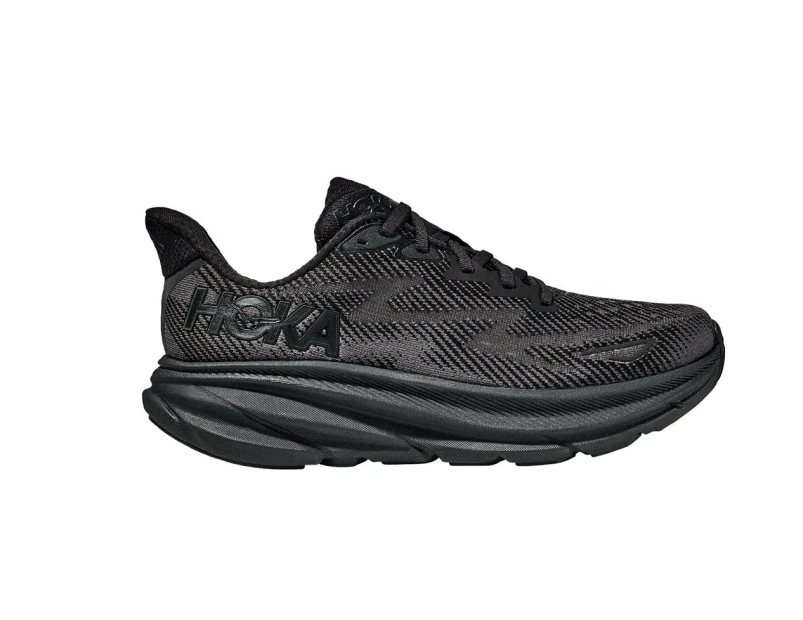 Hoka Women's Clifton 9 Running Shoes - Black/Black