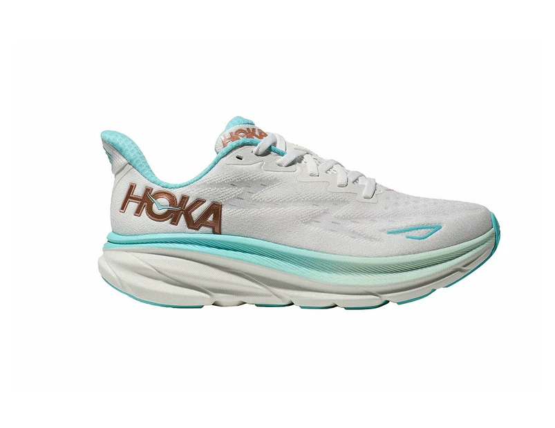 Hoka Women's Clifton 9 Running Shoes - Frost/Rose Gold