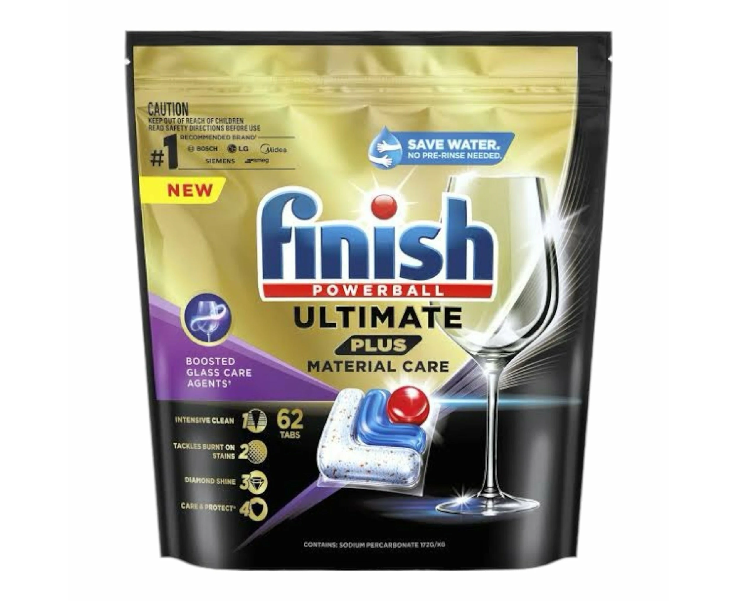 Finish Ultimate Plus Material Care Dishwasher Tablets 62 Pack