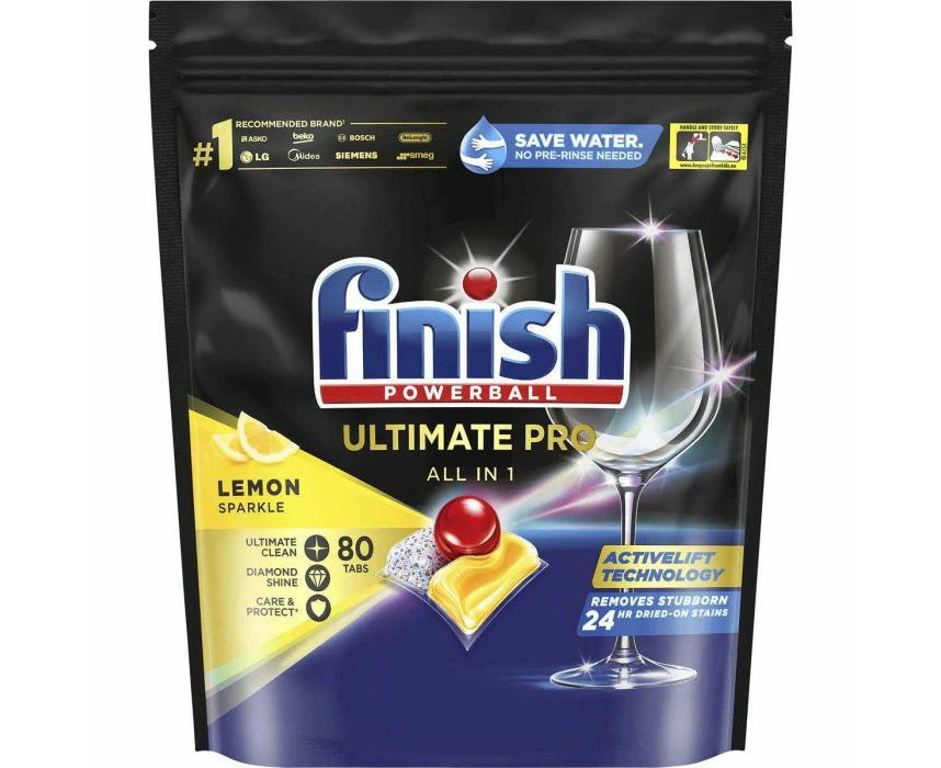 Finish Ultimate Lemon Sparkle Dishwashing 80 Tablets