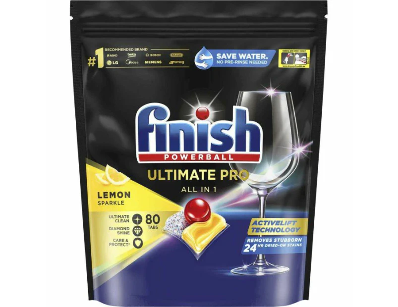 Finish Ultimate Lemon Sparkle Dishwashing 80 Tablets