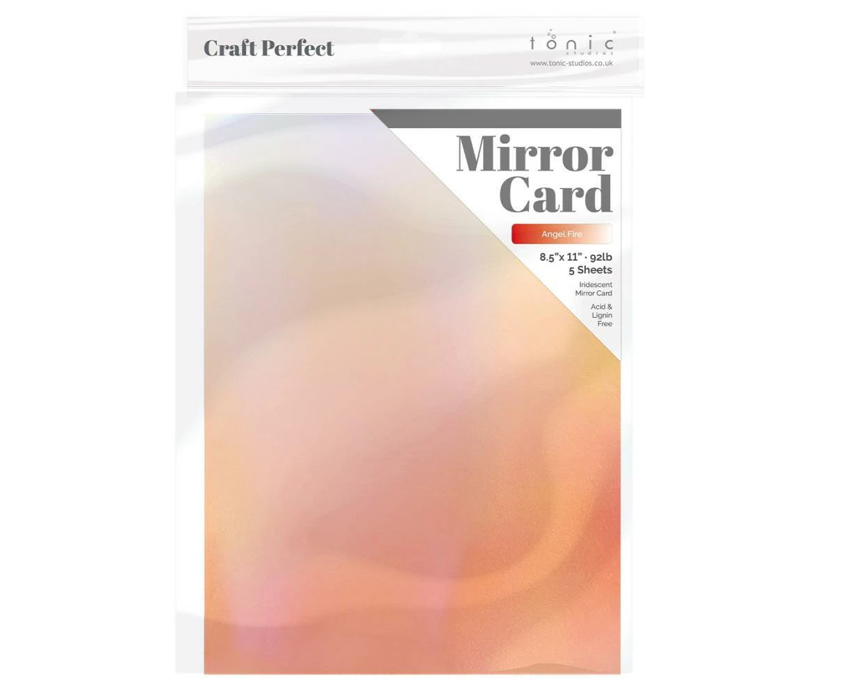 Craft Perfect Angel Fire Iridescent Mirror Card