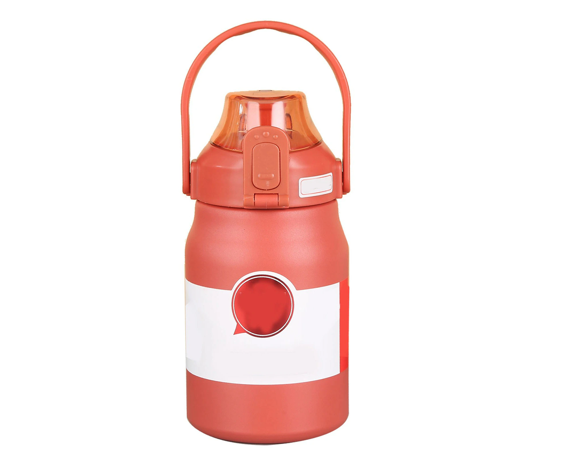 316 Stainless Steel Vacuum Cup Large Insulated Stainless Steel Water Bottle Handheld Sports Kettle Vermilion Red 1L