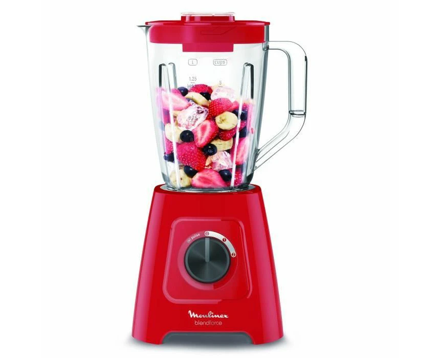 Moulinex Blendforce Blender, 600W, 2 Speeds+Pulse Function, 2L Total Capacity, Intelligent Locking System, Easy Cleaning, Air Cooling, 3 Minutes Continuous